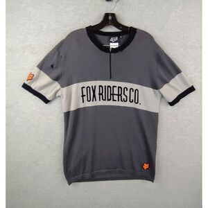 Fox Racing Womens Sweater Extra Large Gray Spellout‎  100% Merino Wool Base Flaw